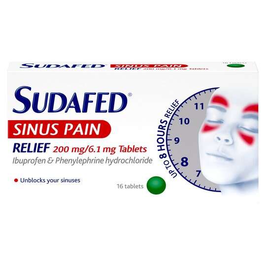 SUDAFED SINUS PAIN X16(BLISTER)